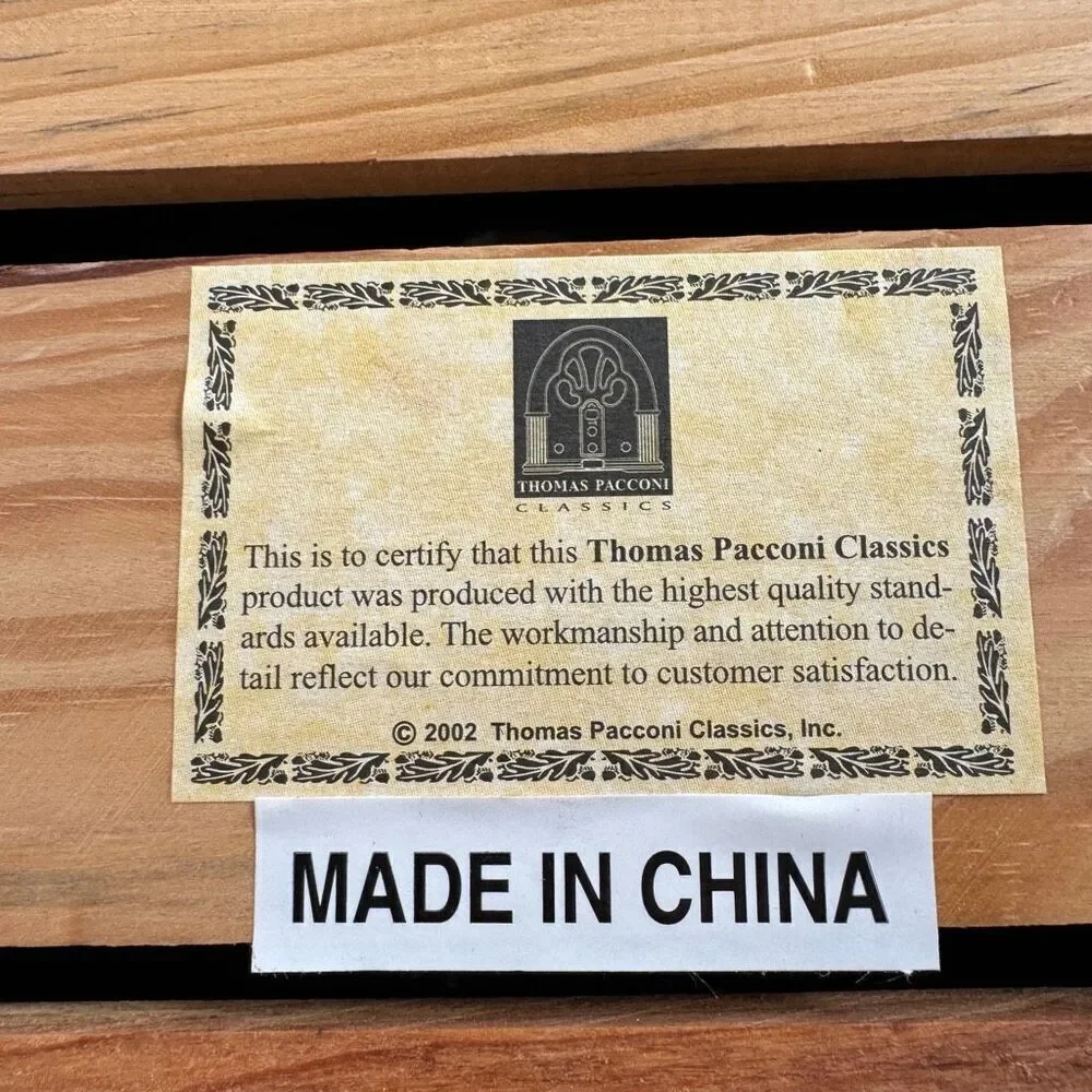 Thomas Pacconi Classics Wooden Empty Box 2002 Collection